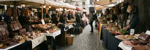 Wochenmarkt auf dem Karl-August-Platz cover