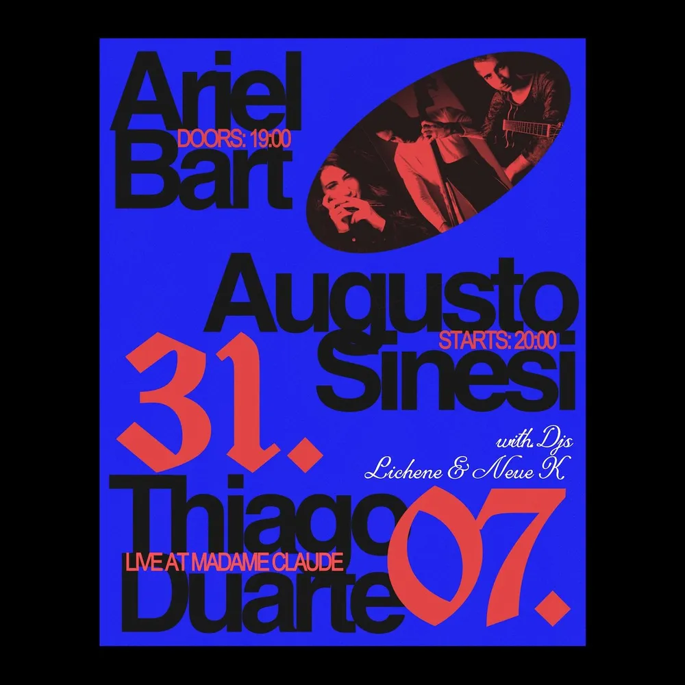 Ariel Bart & Augusto Sinesi + Sinesi/Bart/Duarte + Lichene & Neue K (DJ-Set)