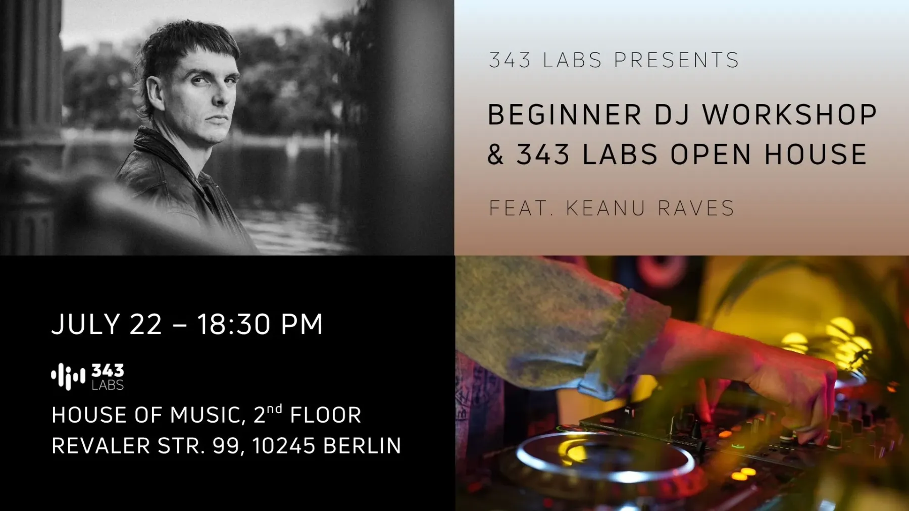 Beginner DJ Workshop & 343 Labs Open House