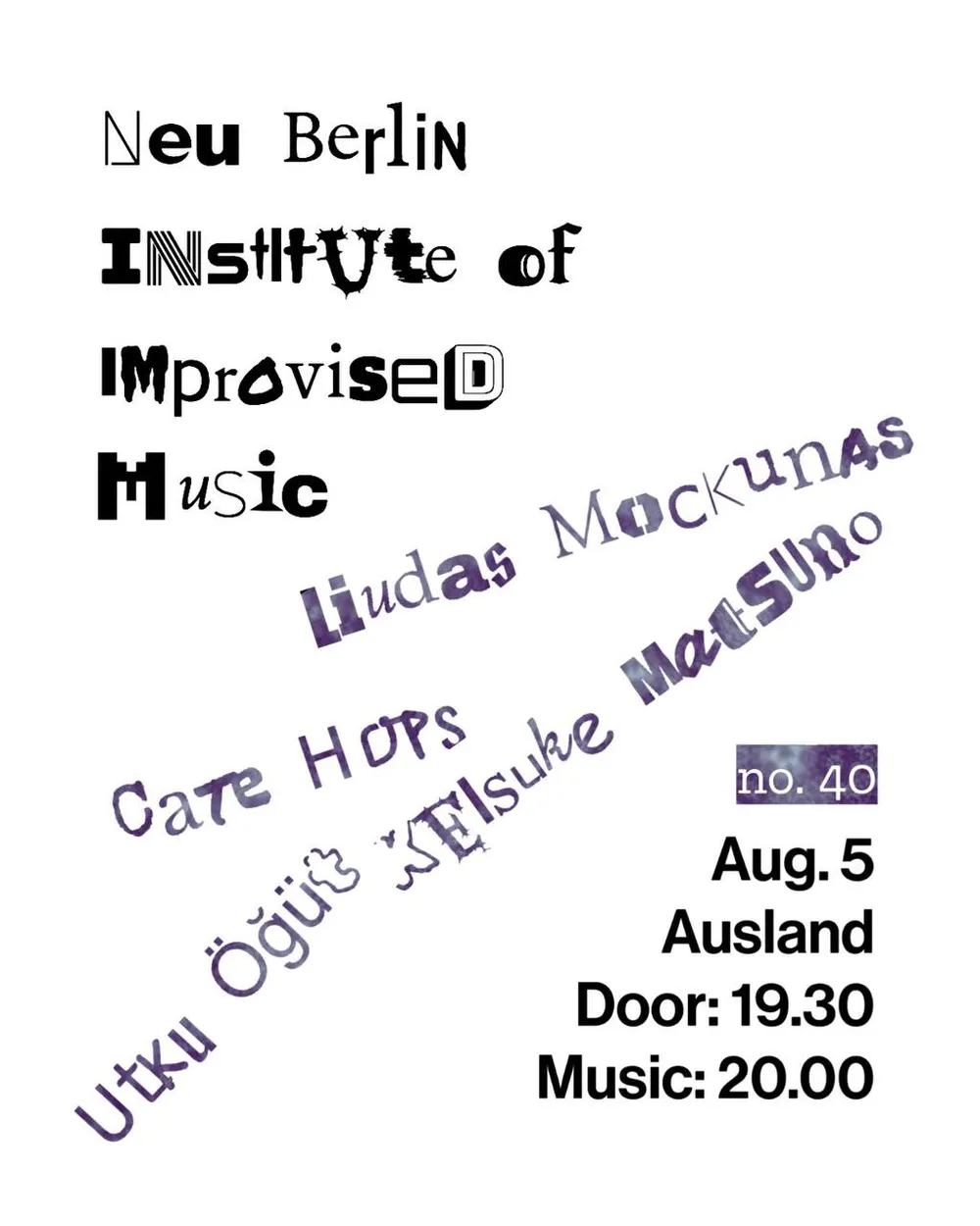 Neu Berlin Institute Of Improvised Music #40