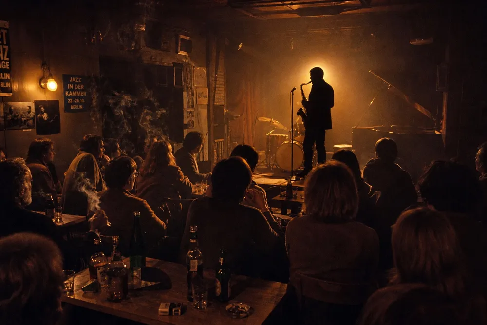 Ernst-Ludwig Petrowsky performing at a Berlin jazz club